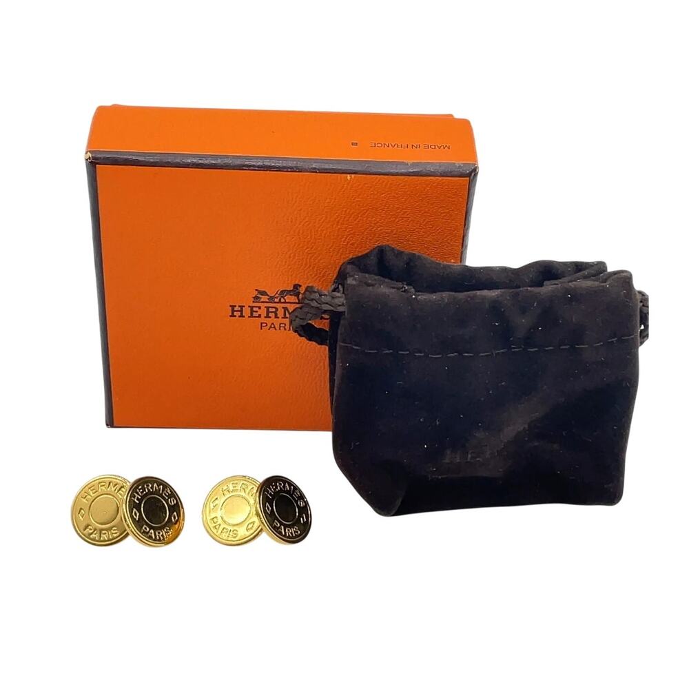 Hermes GD Chain Serie Cufflinks W/Box & Dust bag